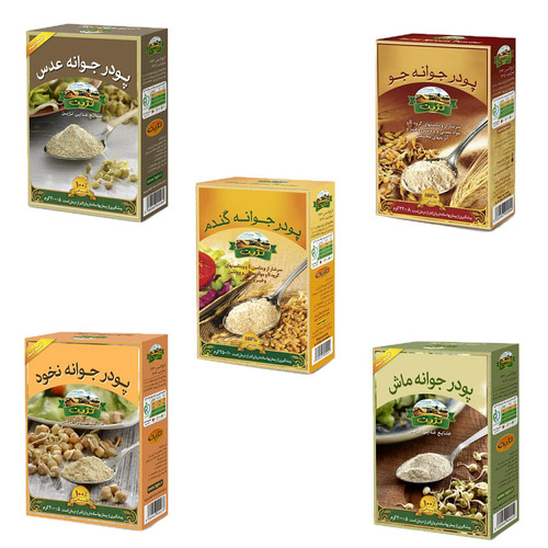 پودر جوانه چند غله تژین - 1070 گرم مجموعه 5 عددی